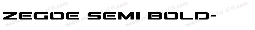 Zegoe Semi Bold字体转换
